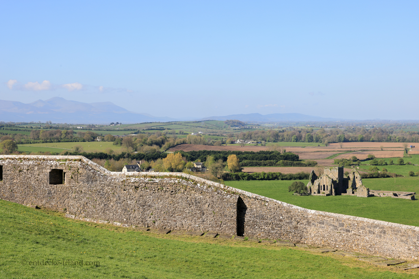 Aussicht vom Rock of Cashel zur Hore Abbey
