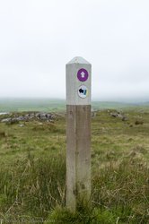 Markierung bei der Wanderung beim Fair Head