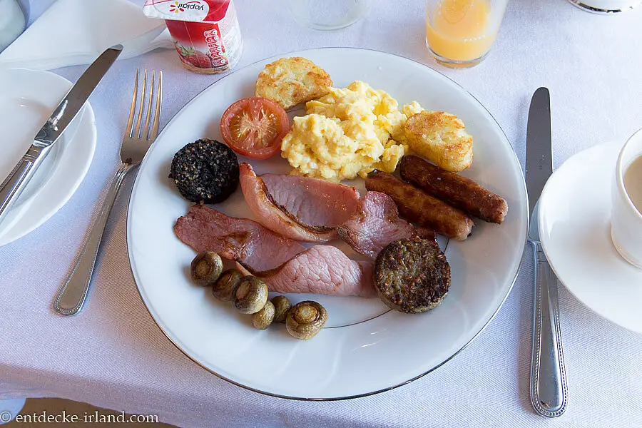 Full Irish Breakfast im Ballinclea House in Wicklow