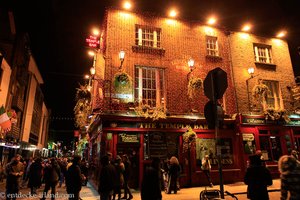 Nachts bei der Temple Bar in Temple Bar, Dublin