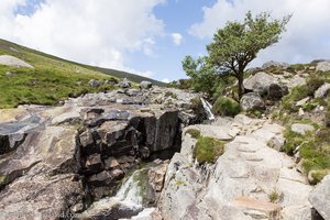 Gebirgsbach in den Wicklow Mountains