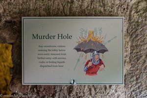 Hinweisschild im Schloss Blarney