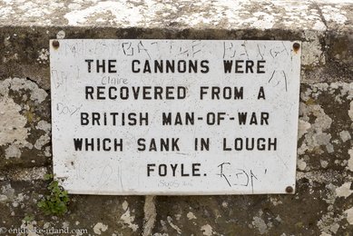 Die Kanonen wurden gefunden im Schiff Man-of-War, gesunken im Lough Foyle