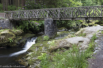 Brücke im Tollymore Forest Park in Nordirland