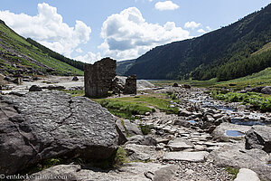 Alte Gebäude im Miners' Village für den Bergbau