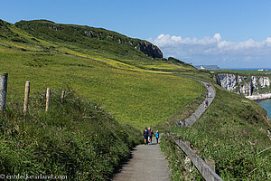 Rückweg entlang der Larrybane Bay