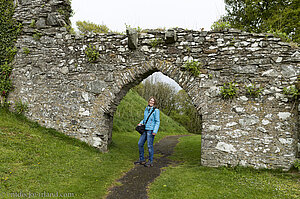 Das Eingangstor zum Wirtschaftsbereich von Dundrum Castle