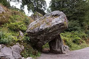 ein Dolmen im Garten des Blarney Castle